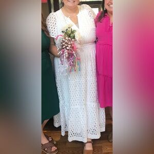 Anthropologie Somerset Dress White Eyelet